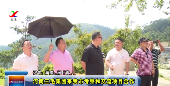 河南三毛集团来我市考察和交流项目合作